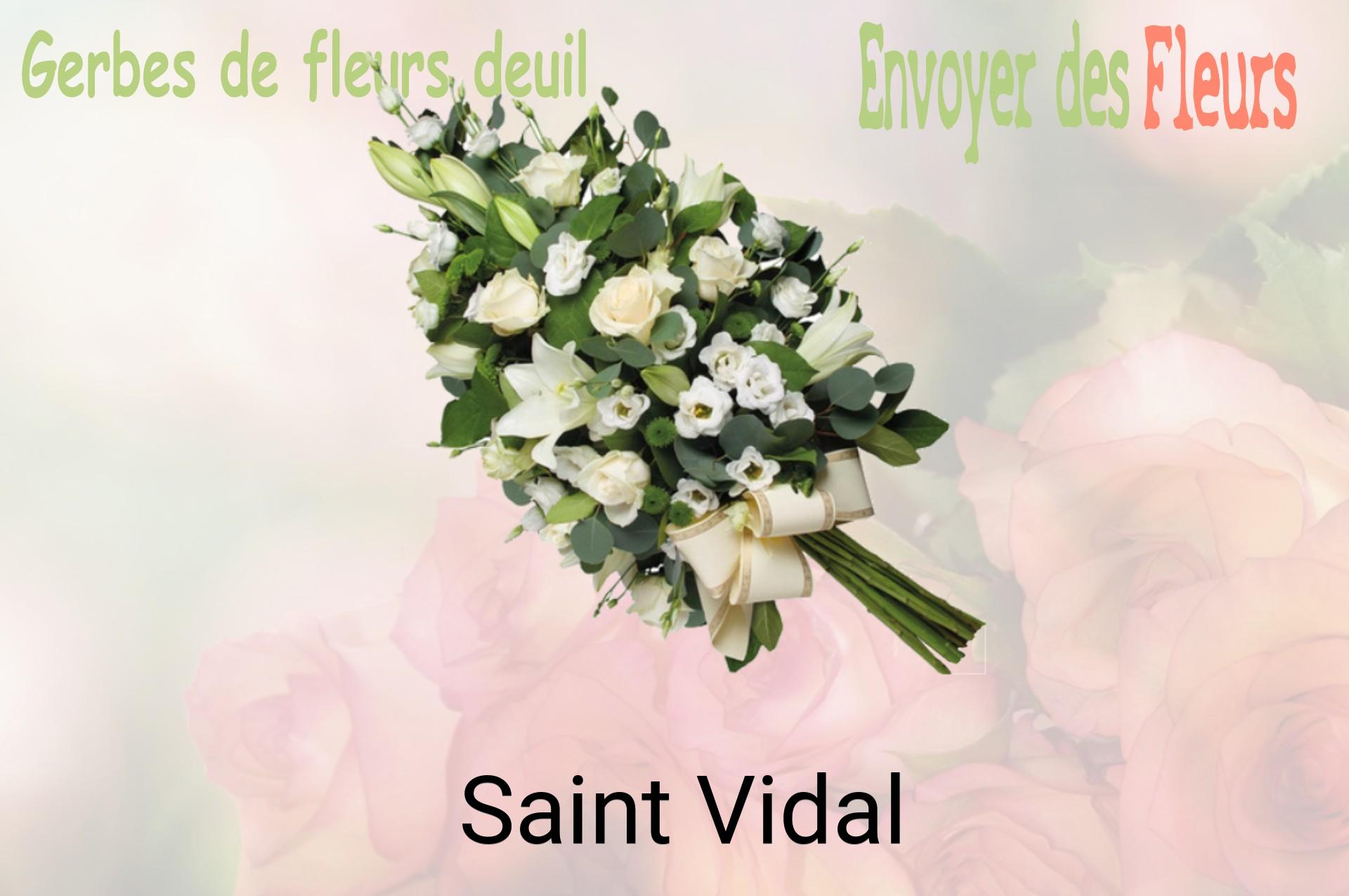 Gerbe de fleurs de deuil livrée à Saint-Vidal